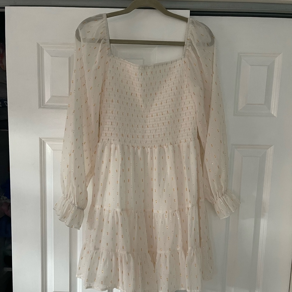 Altar’d state White dress with gold and silver size medium - Picture 9 of 9